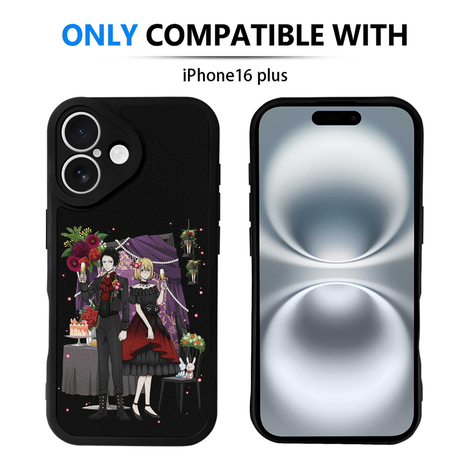（画像用） 文豪ストレイドッグス Bungo Stray Dogs 【iPhone 16シリーズ対応】シリコンスマホケース（レザー調） 材質：シリコン